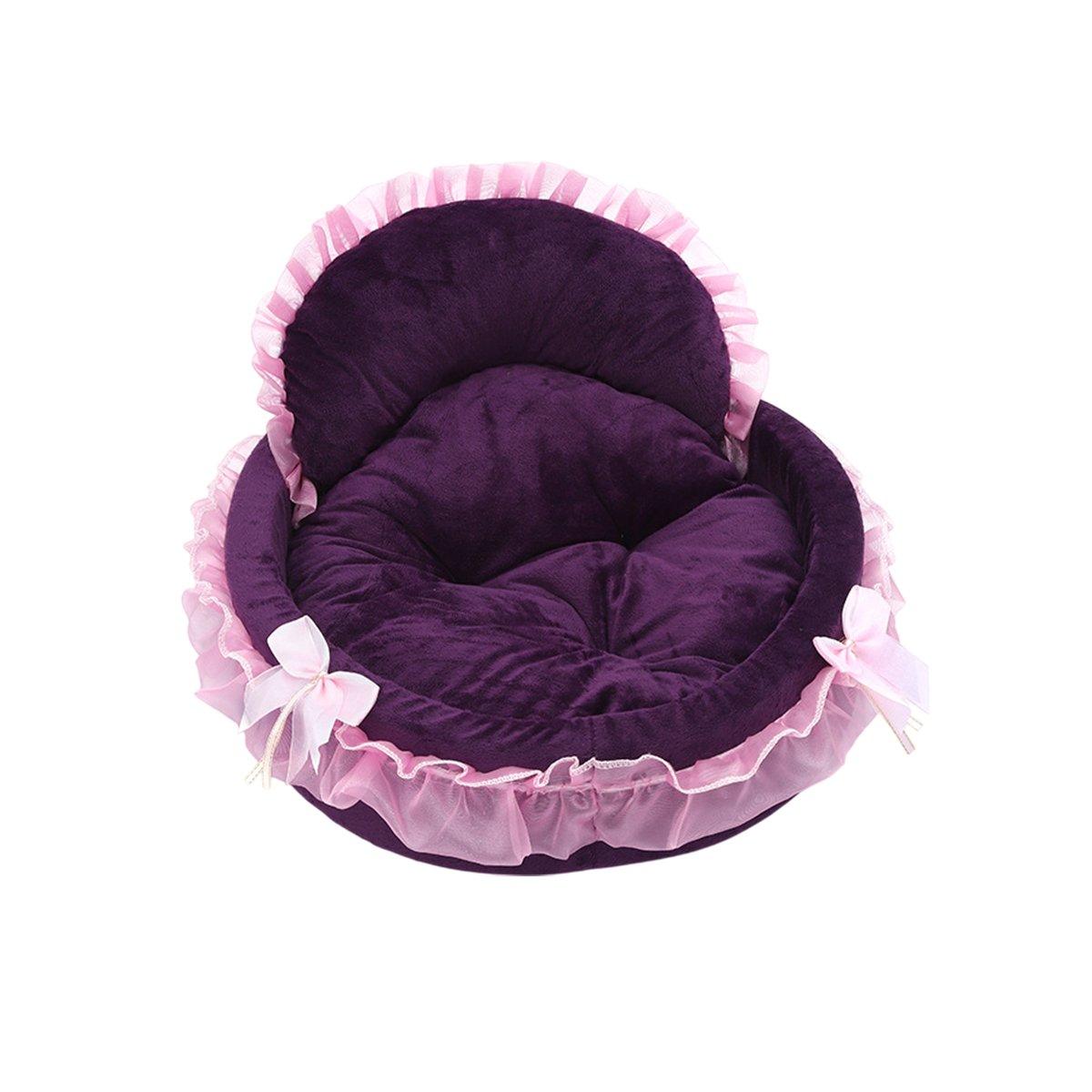 Princess Pet Kennel Soft Comfortable Cat and Dog Bed House for Small Pets - Grey V528-PET-BED-GREY-L-745971
