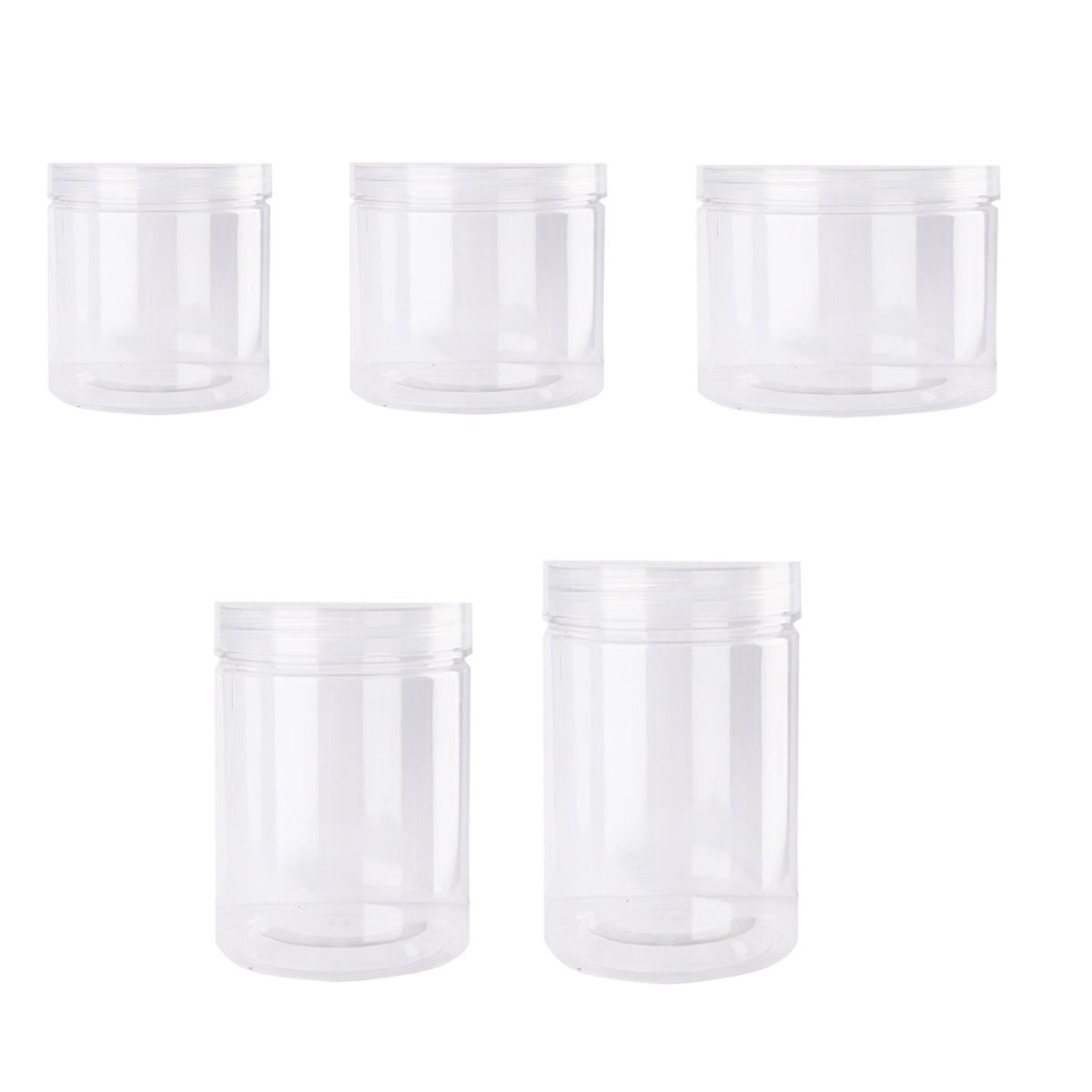 Wide Mouth Plastic Food Bottles 50pcs Transparent Sealed Storage Tanks Container - 8.5cm x 20cm V528-PET-BOTTLE-50PCS-1000ML-819236