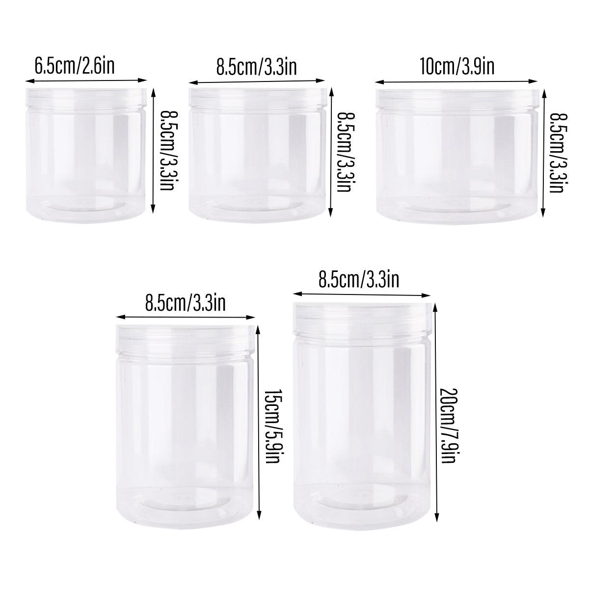 Wide Mouth Plastic Food Bottles 50pcs Transparent Sealed Storage Tanks Container - 8.5cm x 20cm V528-PET-BOTTLE-50PCS-1000ML-819236