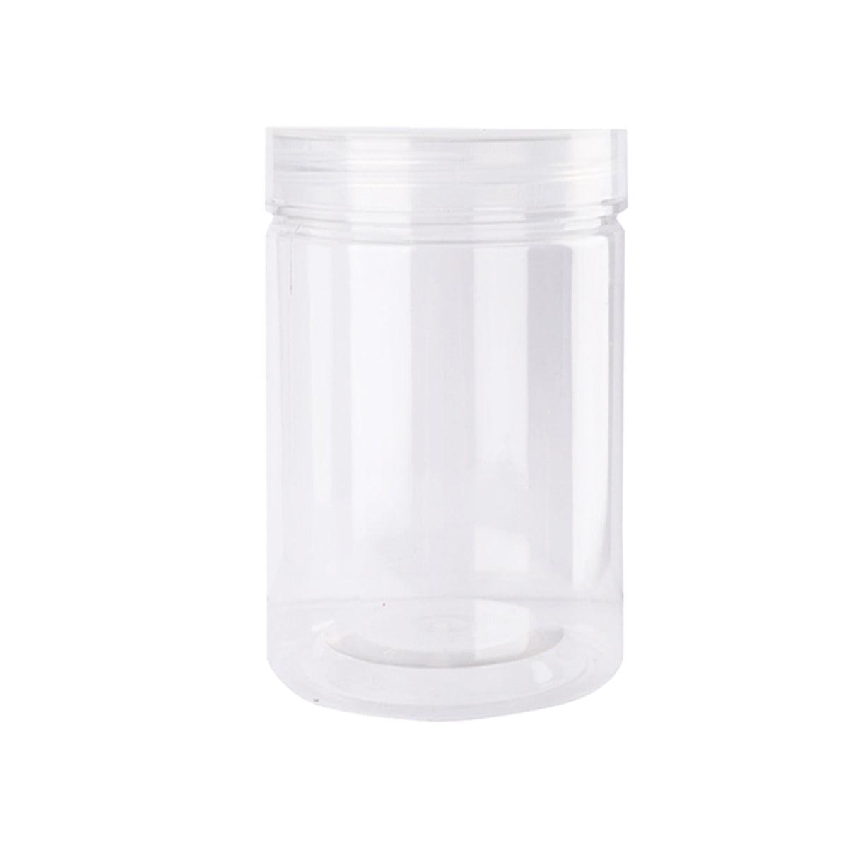 Wide Mouth Plastic Food Bottles 50pcs Transparent Sealed Storage Tanks Container - 8.5cm x 20cm V528-PET-BOTTLE-50PCS-1000ML-819236