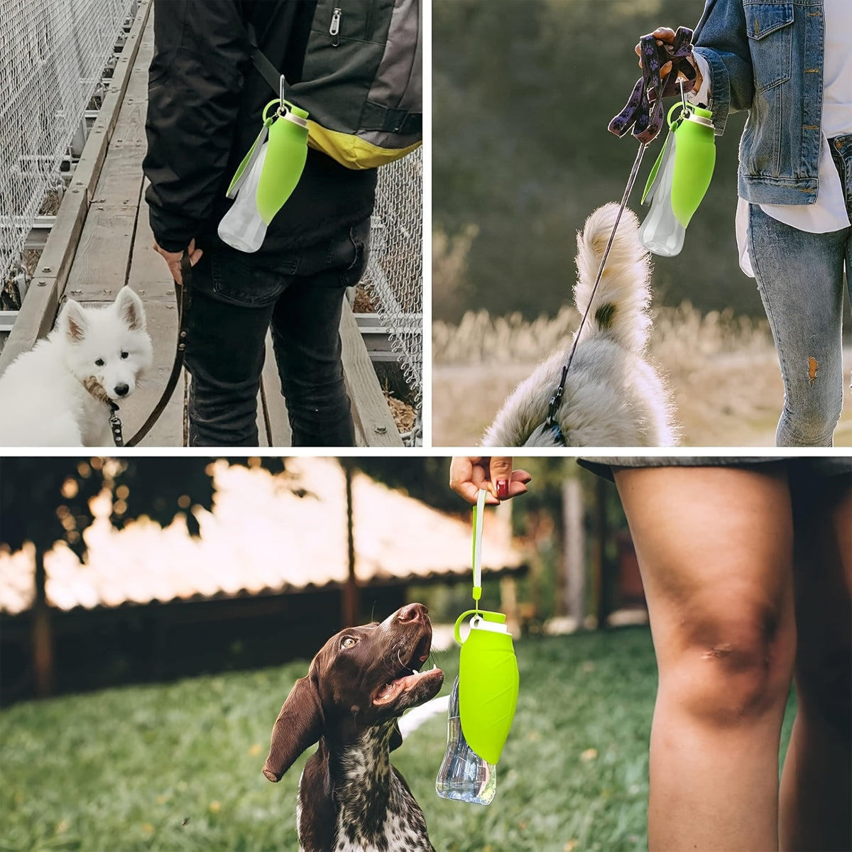 Pet Water Bottle 580ml Portable Outdoor Dog Cat Drinking Cup Travel Feeder V528-PET-BOTTLE-GREEN-613067