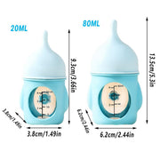 Silicone Pet Milk Feeding Bottle with Scale for Small Puppies and Kittens 20ml 80ml - 80ml-Pink V528-PET-BOTTLE-PINK-80ML-690292