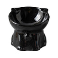 Ceramic Cat Bowl Cute Tall Raised Cat Food Bowl for Pets Eating Comfortably - Black V528-PET-BOWL-BELL-BLACK-487280