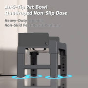 Height Adjustable Pet Feeding Bowl Dog Bowl Elevated Pet Dish Food Water Bowl V528-PET-BOWL-BLACK-960111