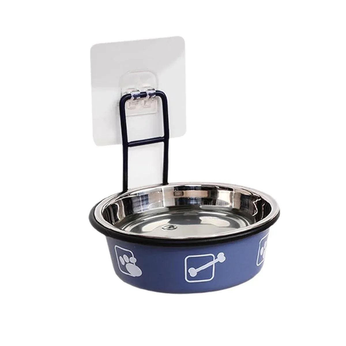 Stainless Steel Pet Bowl Hanging Cat Food Water Bowl Durable for Dogs and Cats - Blue-12cm V528-PET-BOWL-BLUE-12CM-682373