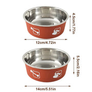 Stainless Steel Pet Bowl Hanging Cat Food Water Bowl Durable for Dogs and Cats - Blue-12cm V528-PET-BOWL-BLUE-12CM-682373