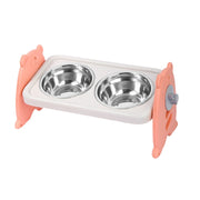 Double Pet Feeding Bowls Stainless Steel Non Slip Cat Dog Water Bowl Food Dish - Orange V528-PET-BOWL-ORANGE-818049