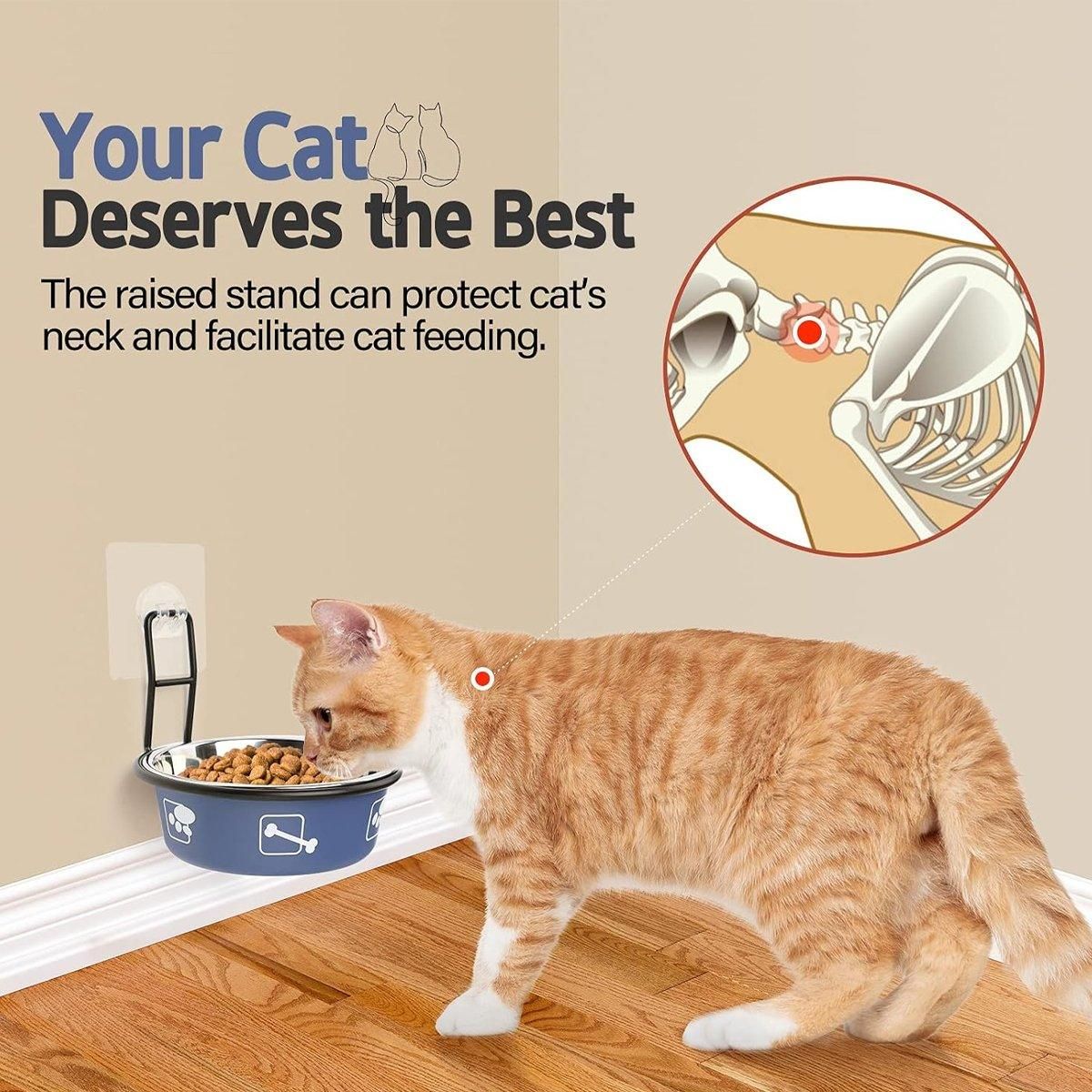 Stainless Steel Pet Bowl Hanging Cat Food Water Bowl Durable for Dogs and Cats - Red-12cm V528-PET-BOWL-RED-12CM-858298