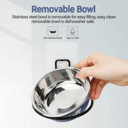 Stainless Steel Pet Bowl Hanging Cat Food Water Bowl Durable for Dogs and Cats - Red-12cm V528-PET-BOWL-RED-12CM-858298