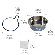 Stainless Steel Pet Bowl Hanging Cat Food Water Bowl Durable for Dogs and Cats - Red-14cm V528-PET-BOWL-RED-14-5-622520