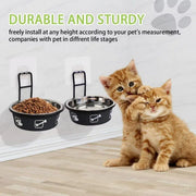 Stainless Steel Pet Bowl Hanging Cat Food Water Bowl Durable for Dogs and Cats - Red-14cm V528-PET-BOWL-RED-14-5-622520