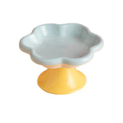 Flower Ceramic Cat Bowl Pet Food Bowl Snack Tray for Cats and Small Pets Feeding - Yellow V528-PET-BOWL-YELLOW-751613