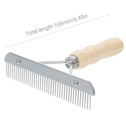 Pet Brush Hair Comb Grooming Rake Comb Dogs and Cats Shedding Deshedding Tool V528-PET-BRUSH-WOOD-916845