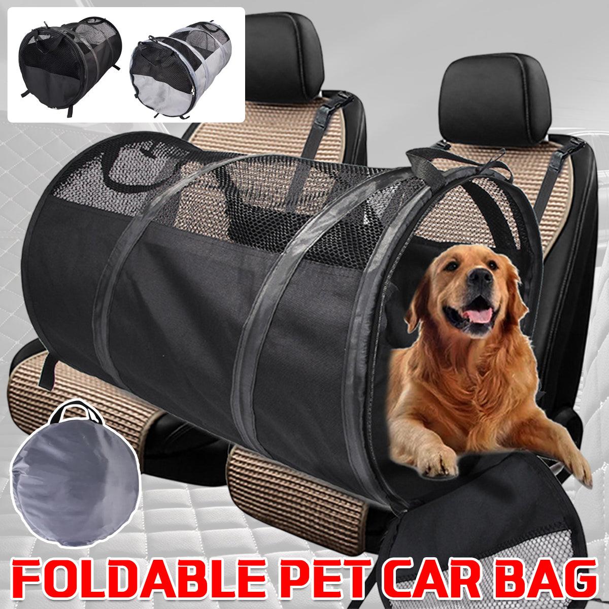 Foldable Pet Car Carrier Bag Breathable Travel Tent Portable Kennel for Transport - Grey V528-PET-CAR-BAG-L-GREY-983745