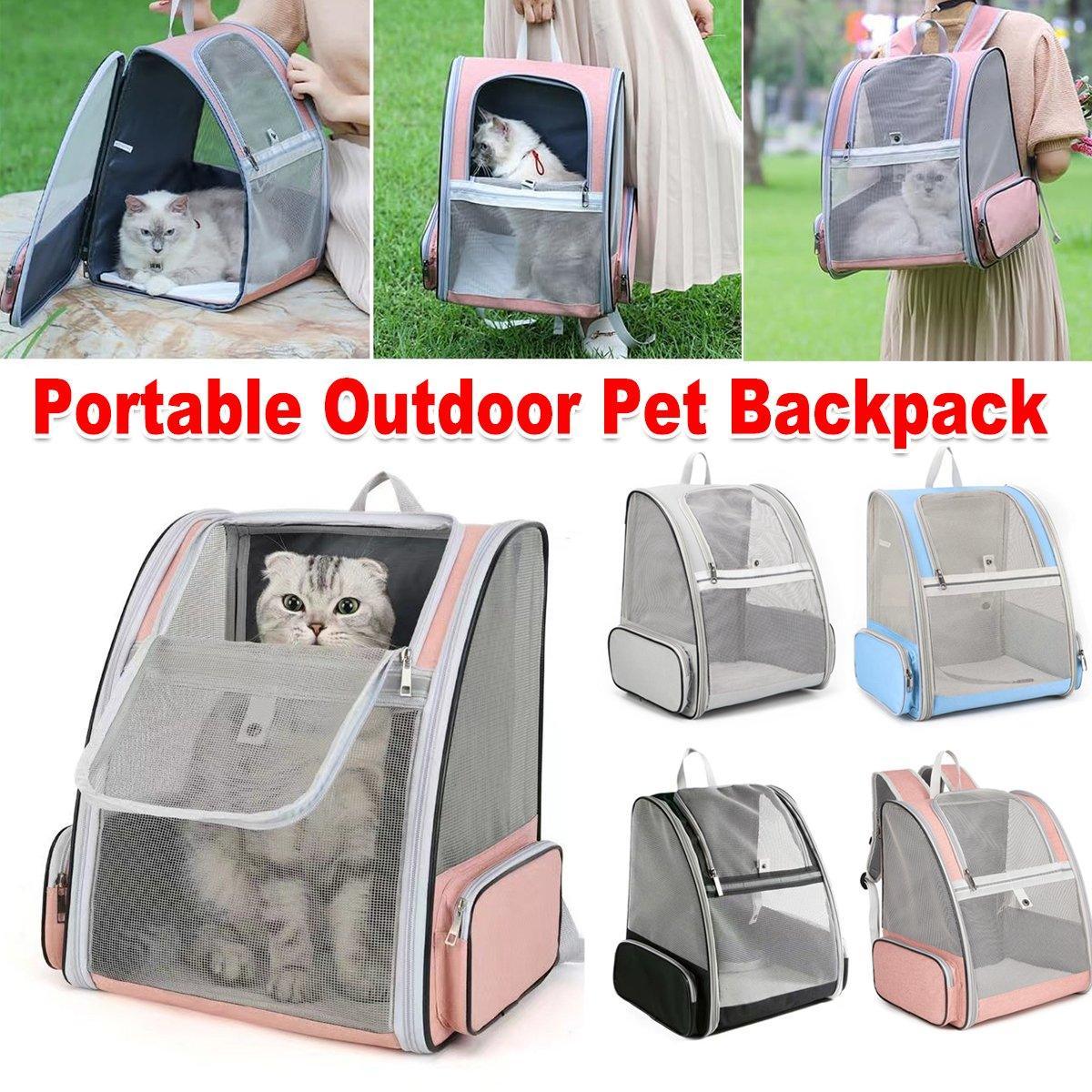 Large Foldable Breathable Portable Cat Dog Bag Outdoor Shoulder Pet Backpack - Blue V528-PET-CARRIER-BAG-BLUE-973594