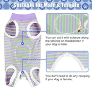 Striped Dog Clothes Belly Protector Vest Tummy Wrap Shirt for Small Dogs Puppies - Grey-XXL V528-PET-CLOTHES-GREY-XXL-473569