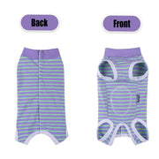 Striped Dog Clothes Belly Protector Vest Tummy Wrap Shirt for Small Dogs Puppies - Grey-XXL V528-PET-CLOTHES-GREY-XXL-473569