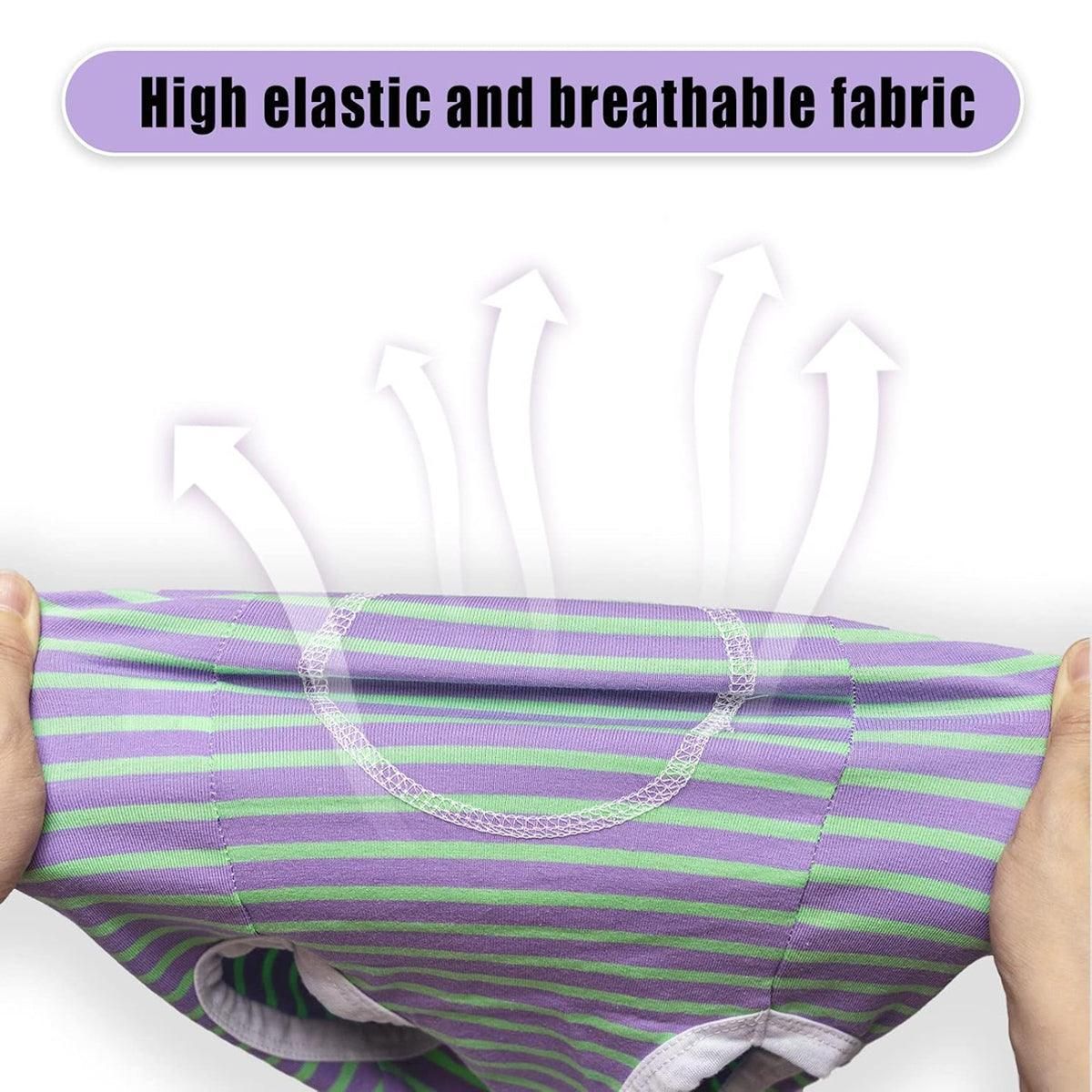 Striped Dog Clothes Belly Protector Vest Tummy Wrap Shirt for Small Dogs Puppies - Grey-XXL V528-PET-CLOTHES-GREY-XXL-473569