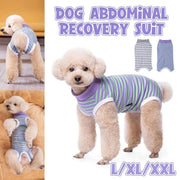 Striped Dog Clothes Belly Protector Vest Tummy Wrap Shirt for Small Dogs Puppies - Grey-XXL V528-PET-CLOTHES-GREY-XXL-473569