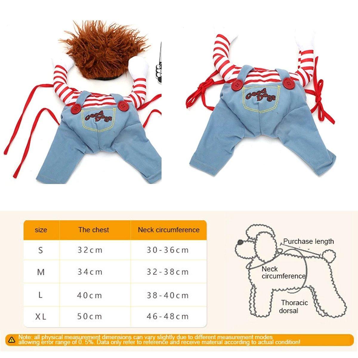 Halloween Dog Costume Pet Accessories Funny Dress Up for Small Medium Dogs - Little Devil Riding-S V528-PET-CLOTHES-XGQM-S-662000