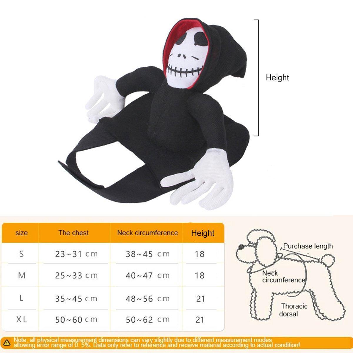 Halloween Dog Costume Pet Accessories Funny Dress Up for Small Medium Dogs - Little Devil Riding-S V528-PET-CLOTHES-XGQM-S-662000
