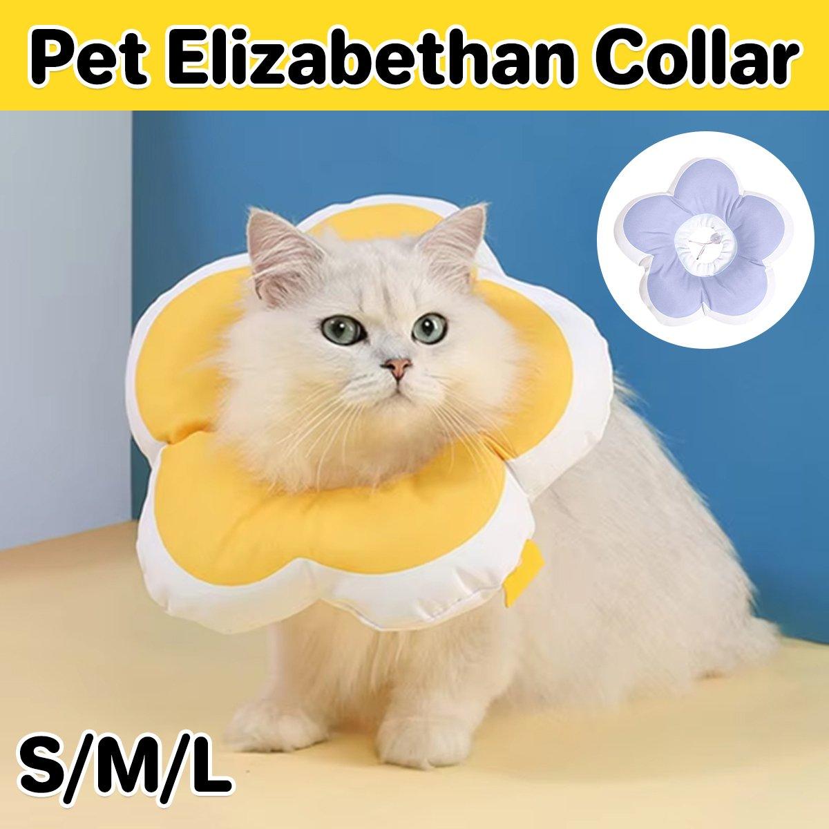 Elizabethan Cat Recovery Collar Anti Licking Pet Cone Protective Neck Ring - Purple-M V528-PET-COLLAR-PURPLE-M-403965