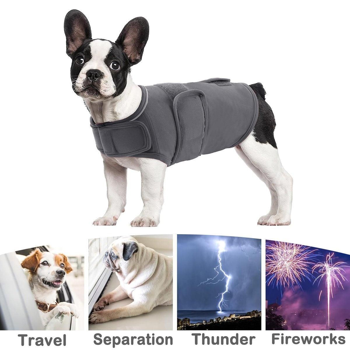 Pet Comfort Dog Relief Vest Jacket Soft Anxiety Coat for Small Medium Large Dogs - M V528-PET-COMFORTER-GREY-M-966490