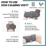 Pet Comfort Dog Relief Vest Jacket Soft Anxiety Coat for Small Medium Large Dogs - S V528-PET-COMFORTER-GREY-S-474813
