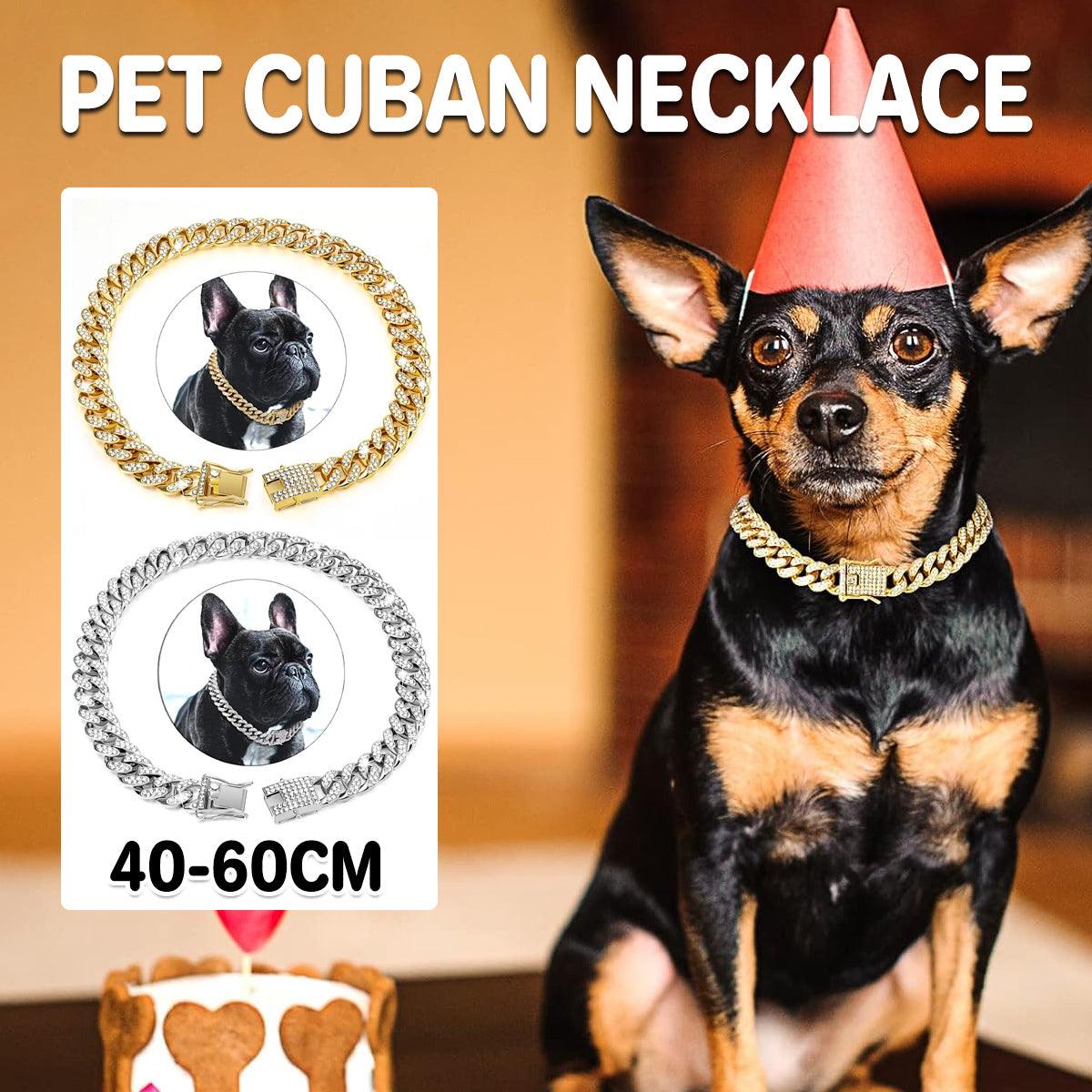 Cuban Chain Metal Dog Collar Pet Training Necklace for Small Medium Large Dogs - Gold-55cm V528-PET-CUBAN-COLLAR-GOLD-55CM-332565