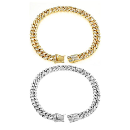 Cuban Chain Metal Dog Collar Pet Training Necklace for Small Medium Large Dogs - Gold-55cm V528-PET-CUBAN-COLLAR-GOLD-55CM-332565