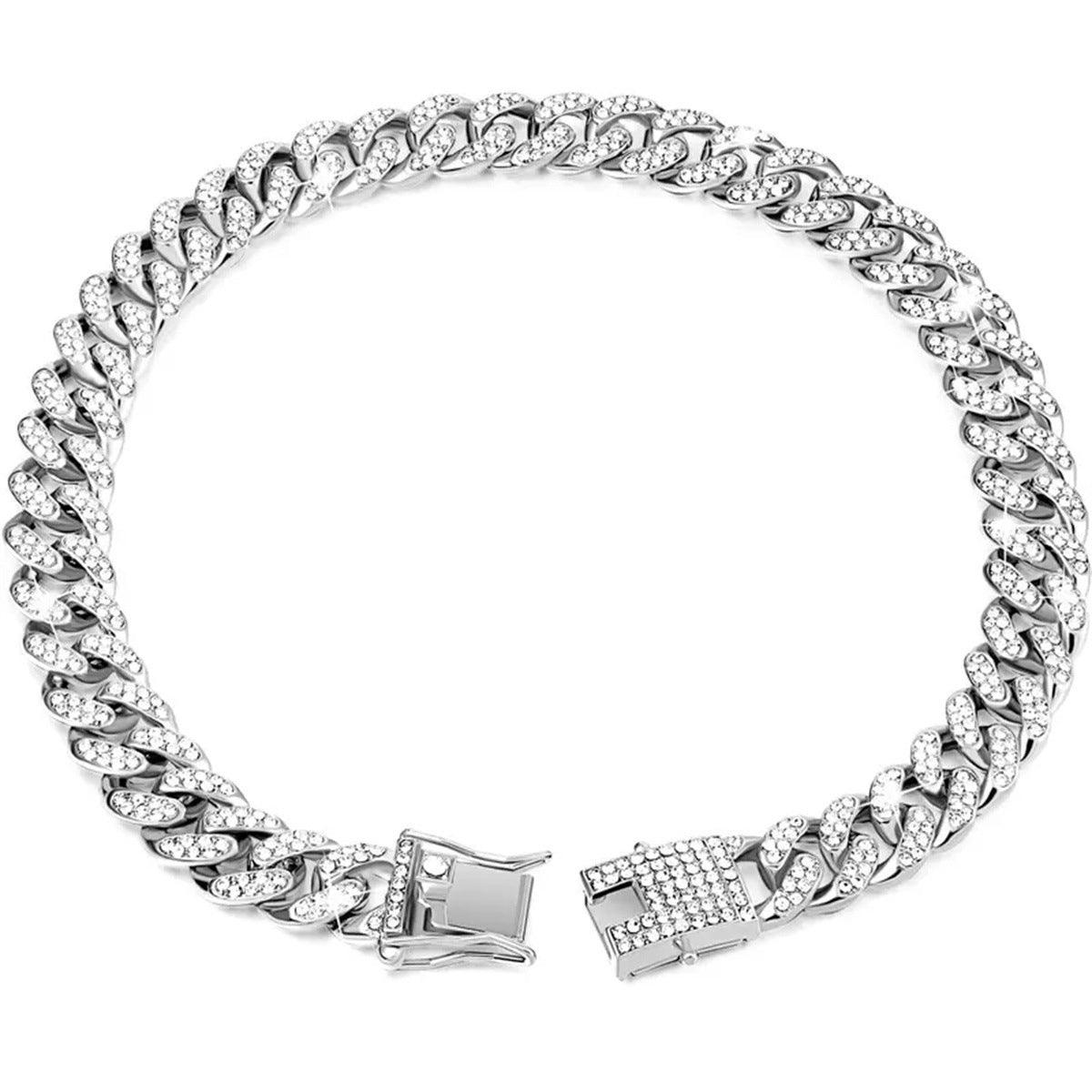 Cuban Chain Metal Dog Collar Pet Training Necklace for Small Medium Large Dogs - Gold-55cm V528-PET-CUBAN-COLLAR-GOLD-55CM-332565