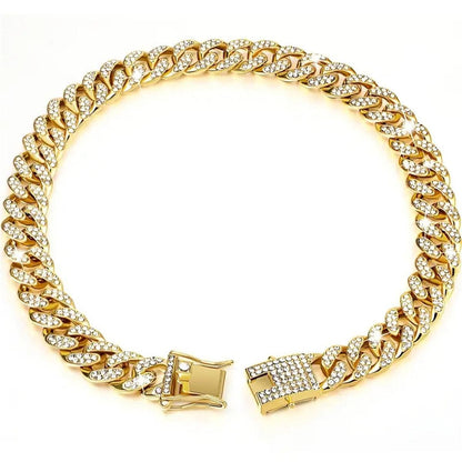 Cuban Chain Metal Dog Collar Pet Training Necklace for Small Medium Large Dogs - Gold-55cm V528-PET-CUBAN-COLLAR-GOLD-55CM-332565