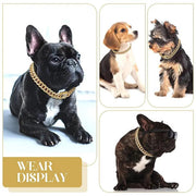 Cuban Chain Metal Dog Collar Pet Training Necklace for Small Medium Large Dogs - Gold-60cm V528-PET-CUBAN-COLLAR-GOLD-60CM-768503