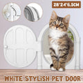 Controllable Cat Dog Door Flap for Pet House Adjustable Entry Exit Pet Door V528-PET-DOOR-WHITE-569071