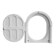 Controllable Cat Dog Door Flap for Pet House Adjustable Entry Exit Pet Door V528-PET-DOOR-WHITE-569071