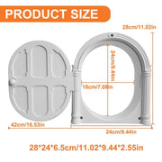 Controllable Cat Dog Door Flap for Pet House Adjustable Entry Exit Pet Door V528-PET-DOOR-WHITE-569071