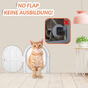 Controllable Cat Dog Door Flap for Pet House Adjustable Entry Exit Pet Door V528-PET-DOOR-WHITE-569071