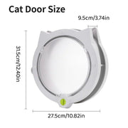 Cat Ear Pet Door for Cats and Dogs Easy In and Out Access Durable Pet Supplies - White V528-PET-DOOR-WHITE-607978