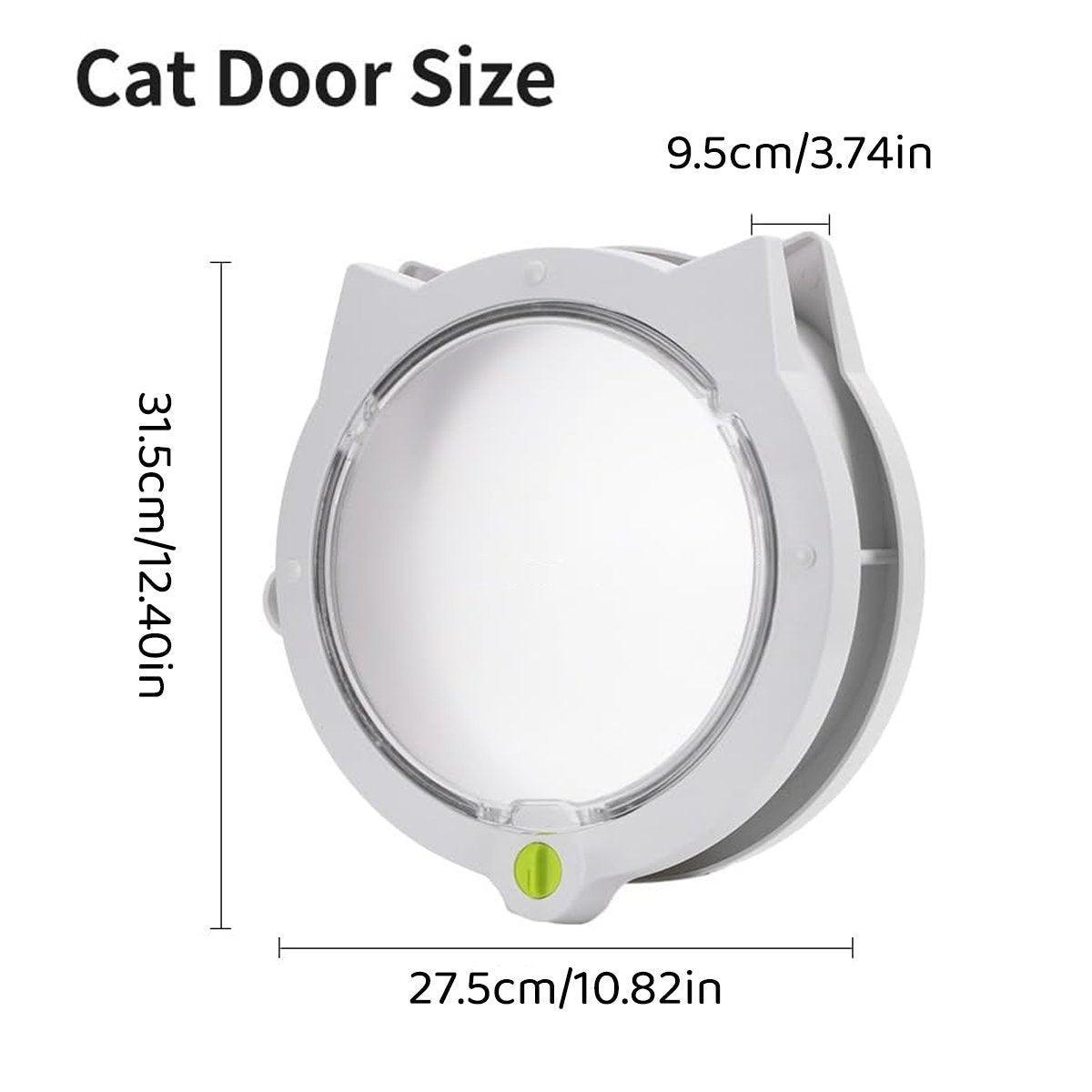 Cat Ear Pet Door for Cats and Dogs Easy In and Out Access Durable Pet Supplies - White V528-PET-DOOR-WHITE-607978