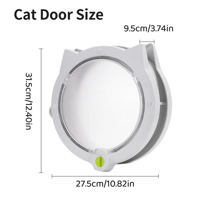 Cat Ear Pet Door for Cats and Dogs Easy In and Out Access Durable Pet Supplies - White V528-PET-DOOR-WHITE-607978