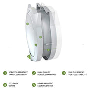 Cat Ear Pet Door for Cats and Dogs Easy In and Out Access Durable Pet Supplies - White V528-PET-DOOR-WHITE-607978