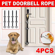4PCS Pet Training Doorbell Rope Cat Teaser Toy Bell Interactive Play Rope Bell V528-PET-DOORBELL-ROPE-4PCS-837235
