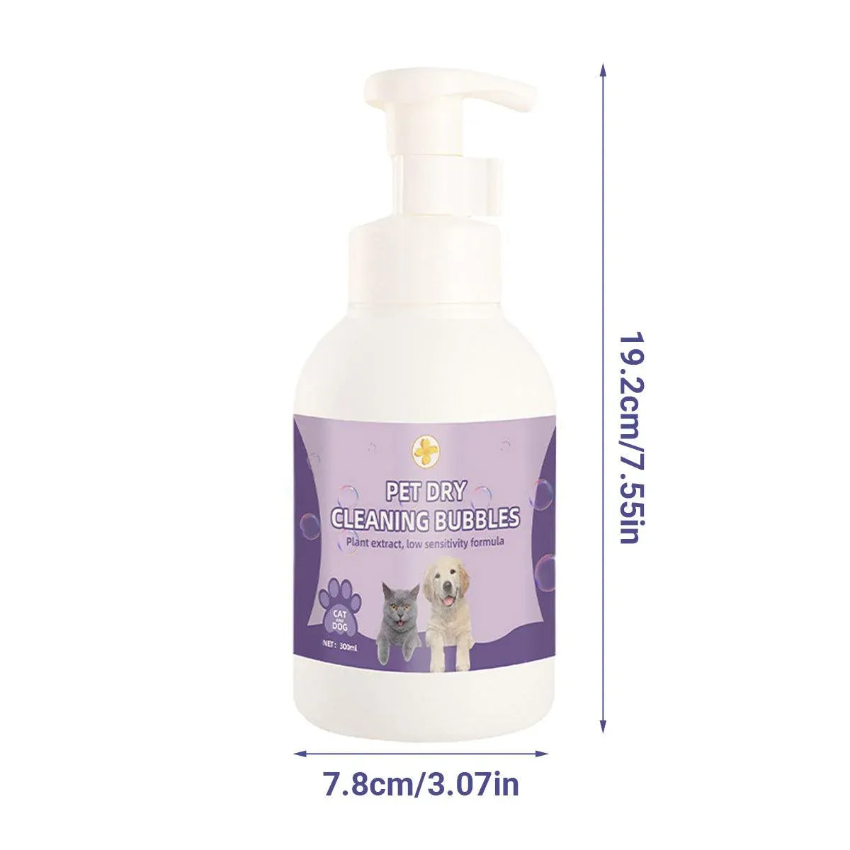 500ml Pet Leave In Dry Cleaning Foam No Rinse Bath Wash for Dogs and Cats V528-PET-DRY-CLEANING-FOAM-123920