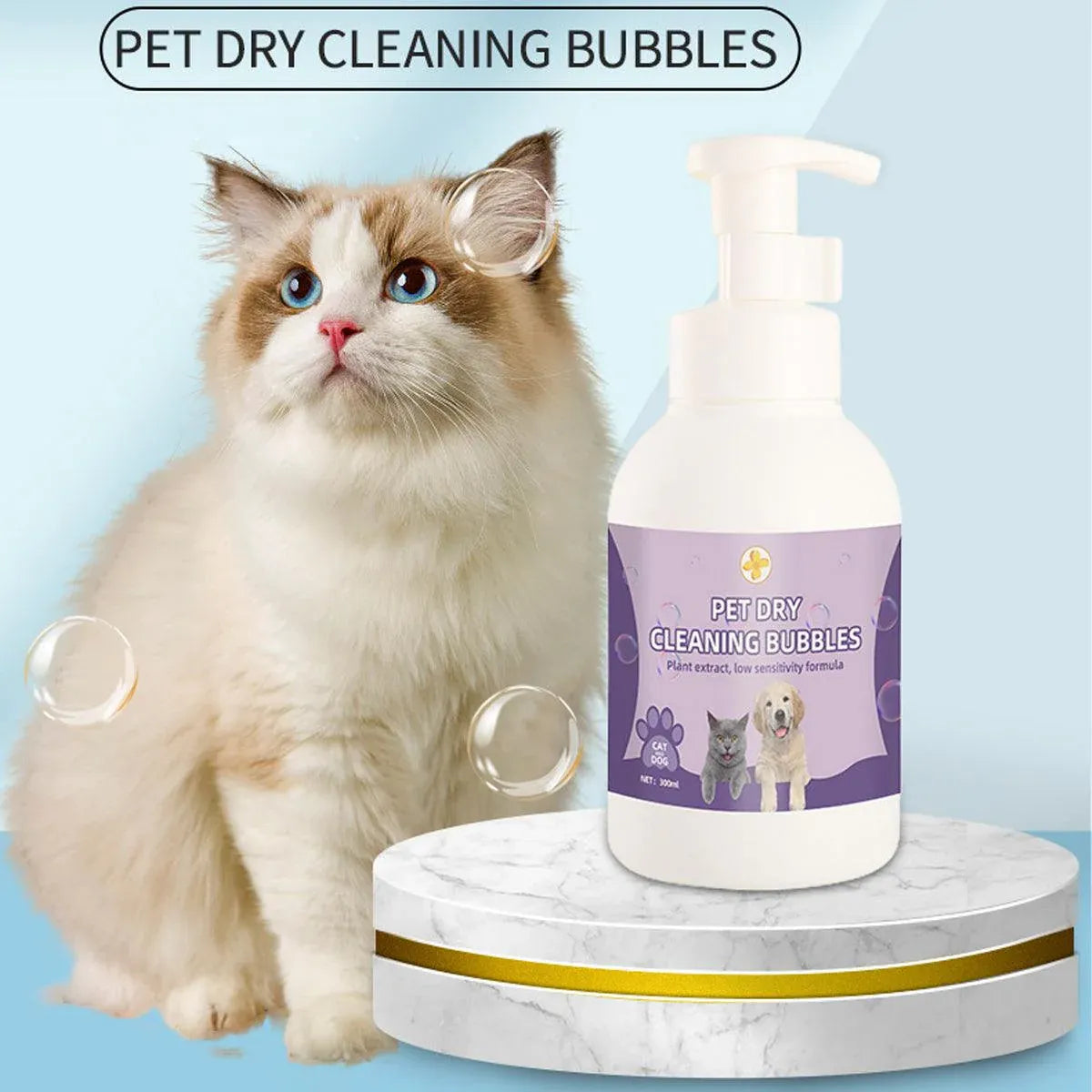 500ml Pet Leave In Dry Cleaning Foam No Rinse Bath Wash for Dogs and Cats V528-PET-DRY-CLEANING-FOAM-123920