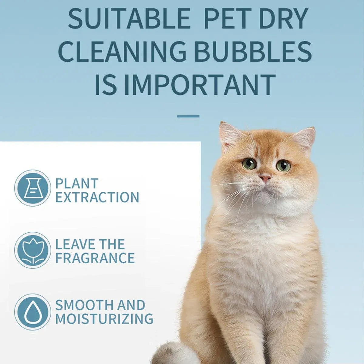 500ml Pet Leave In Dry Cleaning Foam No Rinse Bath Wash for Dogs and Cats V528-PET-DRY-CLEANING-FOAM-123920