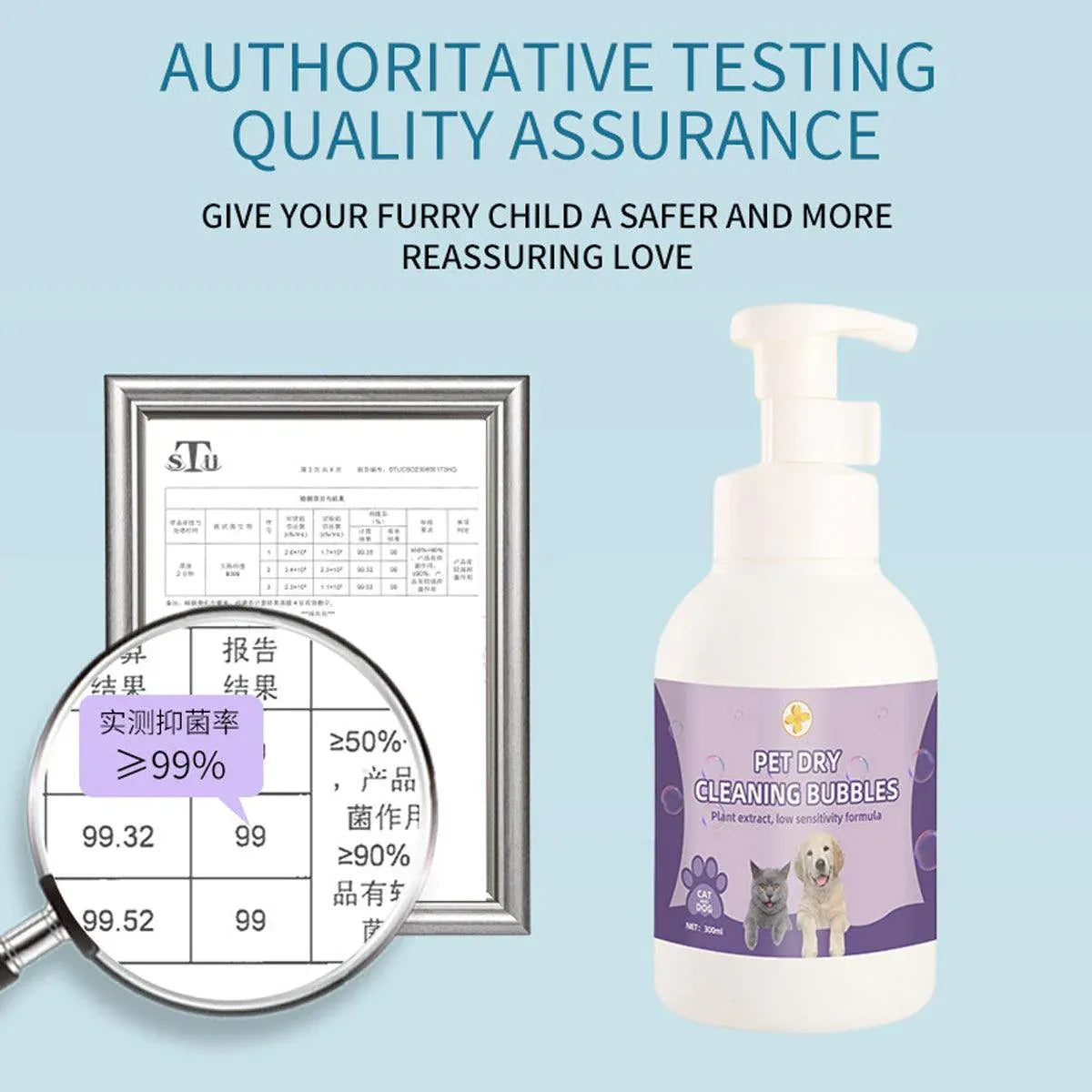 500ml Pet Leave In Dry Cleaning Foam No Rinse Bath Wash for Dogs and Cats V528-PET-DRY-CLEANING-FOAM-123920