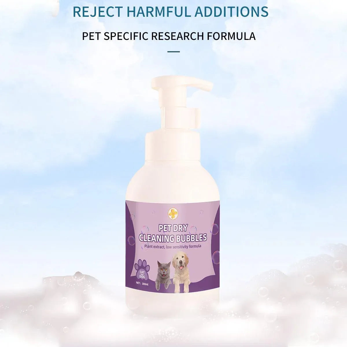 500ml Pet Leave In Dry Cleaning Foam No Rinse Bath Wash for Dogs and Cats V528-PET-DRY-CLEANING-FOAM-123920