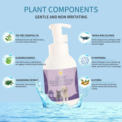 500ml Pet Leave In Dry Cleaning Foam No Rinse Bath Wash for Dogs and Cats V528-PET-DRY-CLEANING-FOAM-123920