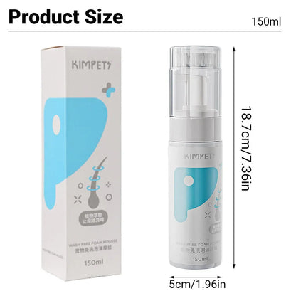 150ml Pet Dry Cleaning Foam Free Clear Body Wash Mousse for Dogs and Cats V528-PET-DRY-CLEANING-FOAM-915273