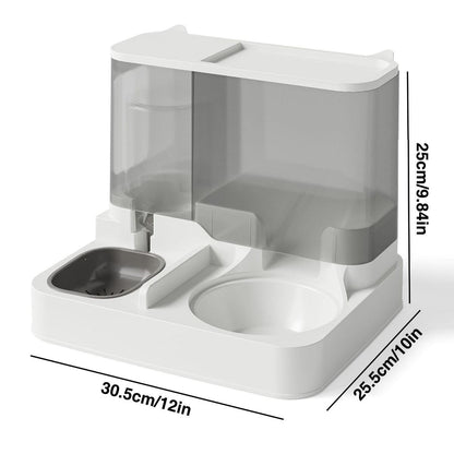 Automatic Cat Feeder Water Dispenser All in One Plastic Bowl for Cats and Dogs - Blue V528-PET-FEEDER-BLUE-784104